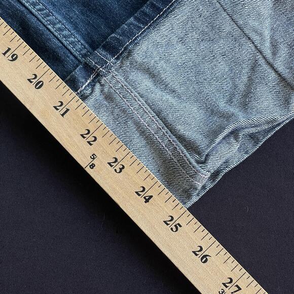 Calvin Klein Jeans Womens 12 Blue Cuffed Cropped Jean Faded Wash WG24D20 Stretch - Picture 13 of 13